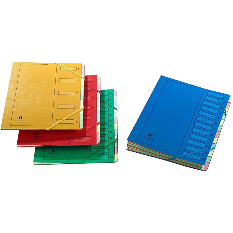Extendos classeur de tri 7 compartiments, carton, bleu, 240×320 mm